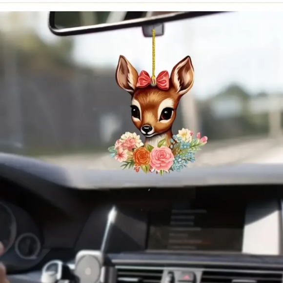 3/$25 Oh deer roses 🦌 ornament decoration - Picture 2 of 2